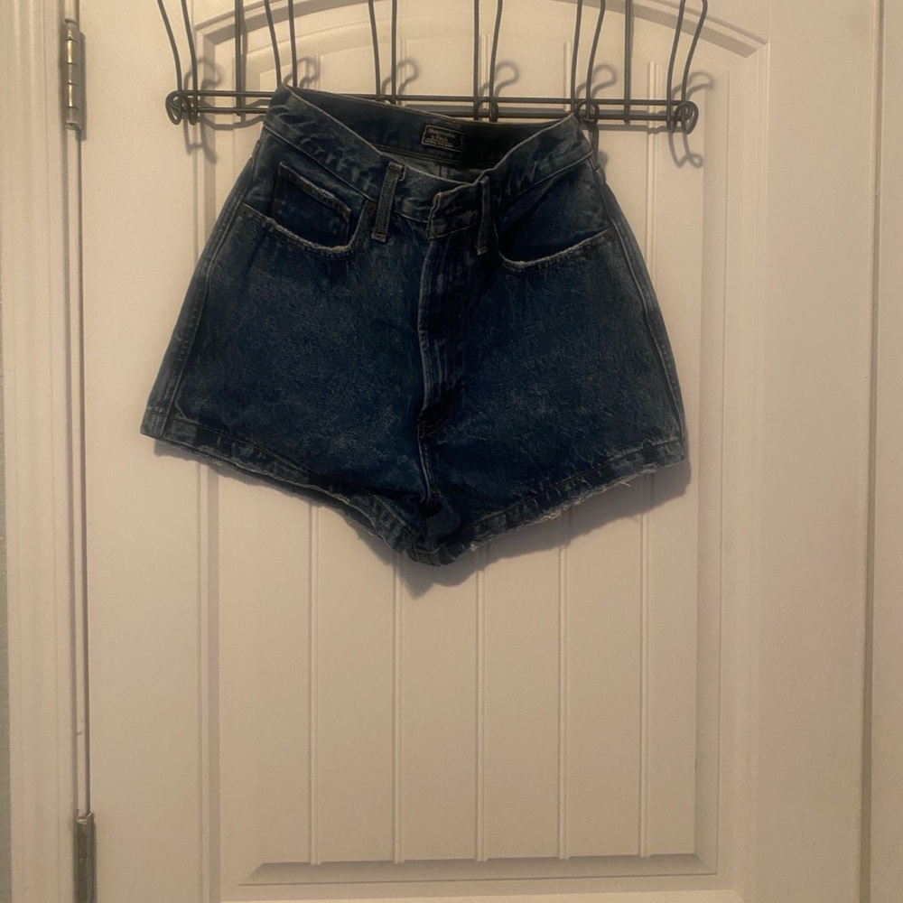Abercrombie & Fitch Dark Blue Jean Shorts